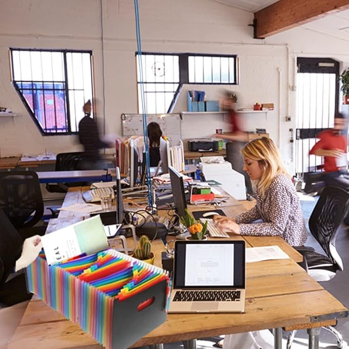 36 Pockets Expanding File Folder, Large Capacity Portable Document Organizer A4 - Image 4
