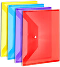 LEOBRO Plastic File Folders for Documents, A4 Size Plastic Envelopes by LEOBRO