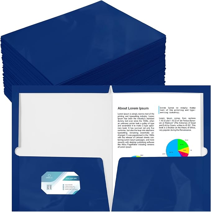 Yeaqee 100 Pack Folders Bulk by Yeaqee