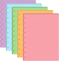 9-Disc Discbound 5 Colorful Line Paper Pre-punched Happy Planners Inserts by Yaridar