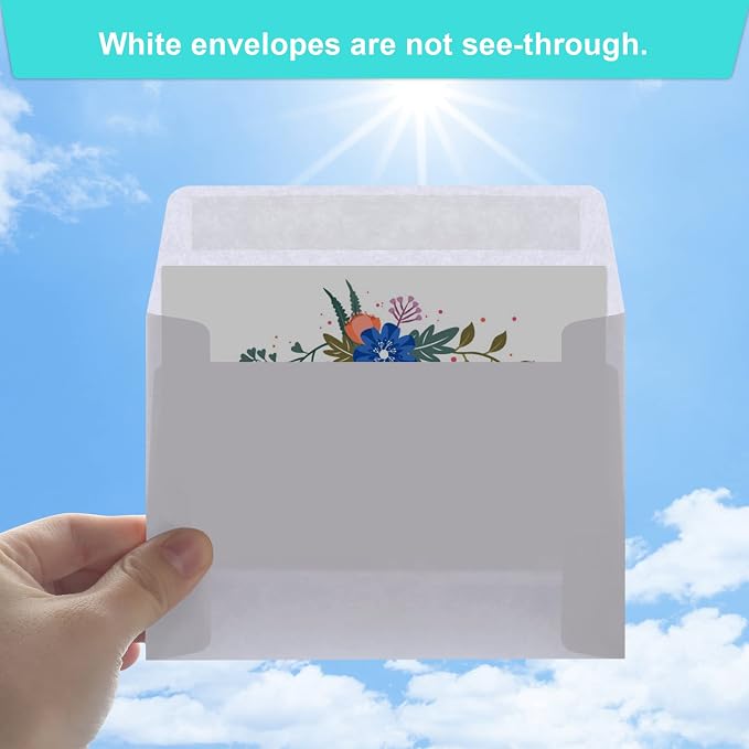 90 Packs A1 Envelopes, 3.625x5.125" Envelopes White, Small Envelope RSVP - Image 4