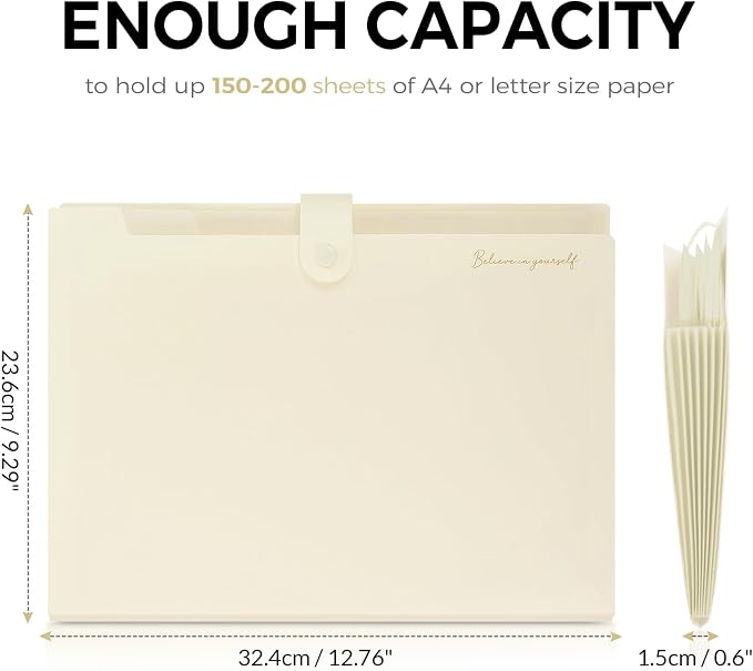 SKYDUE Expanding File Folder, Accordion File Organizer - Image 3