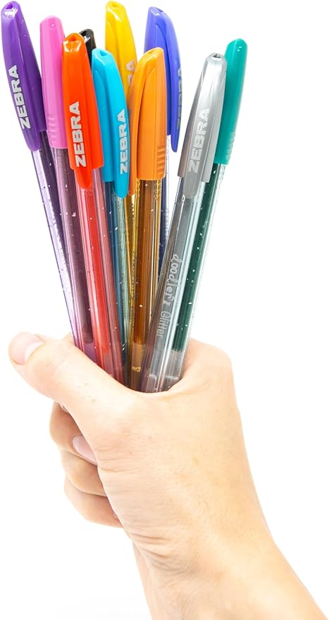 Zebra Pen, doodler’z Gel Stick Pens, 1.0mm Needle-Point Tip, Metallic Gel Ink - Image 6