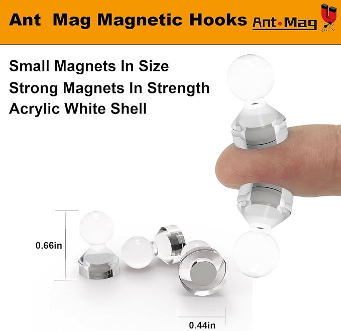 Ant Mag Magnetic Push Pins 48pcs Strong Whtieboard Pins Magnets Perfect Use - Image 2
