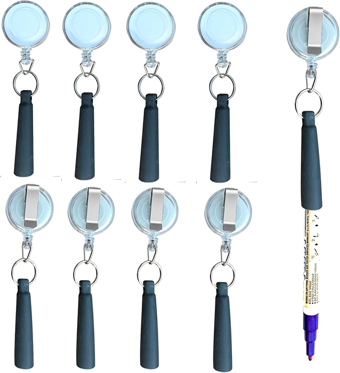 Duty Retractable Pull Pen Holder -Thick Nylon Cable- Ideal - Image 7