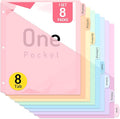 Forvencer 8 Count Dividers for 3 Ring Binder, 8 tabs Binder Dividers by Forvencer