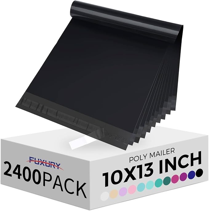 Fuxury 2000 Pcs 10x13" Poly Mailers, Waterproof Mailing Envelopes by Fuxury