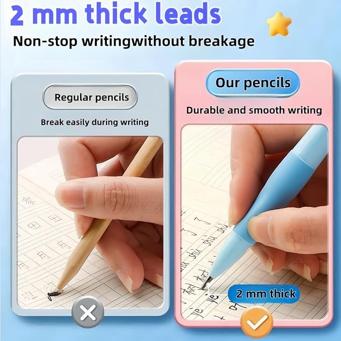 Thick Mechanical Pencil for Kids：Toddler Preschool Fat Grip 2.0mm Pencils - Image 4