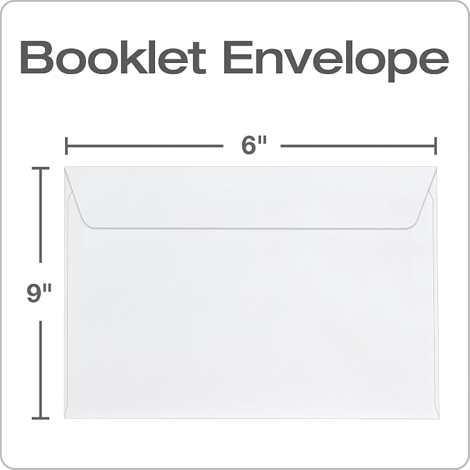 Columbian 6 x 9 Booklet Envelopes, Windowless, Gummed Closure, Mailing Envelopes - Image 3