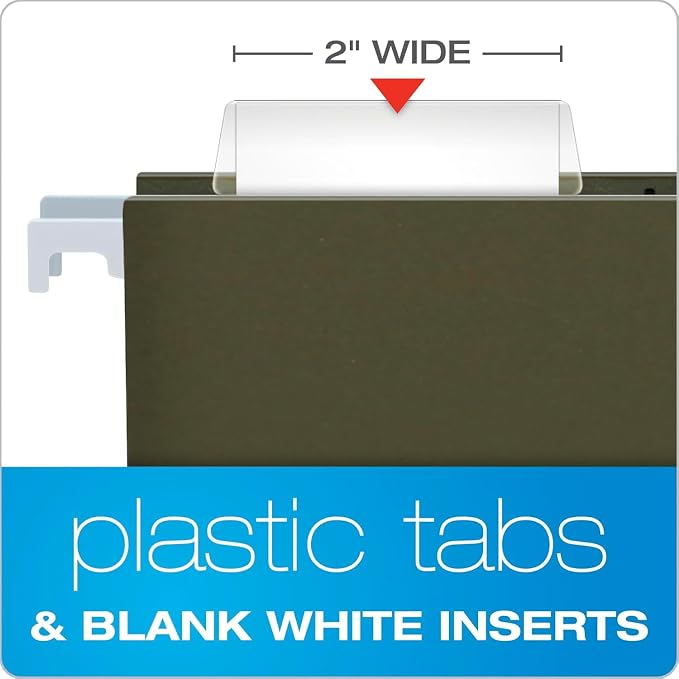 Pendaflex Hanging File Folder Tabs, 100 Sets of File Folder Labels - Image 2