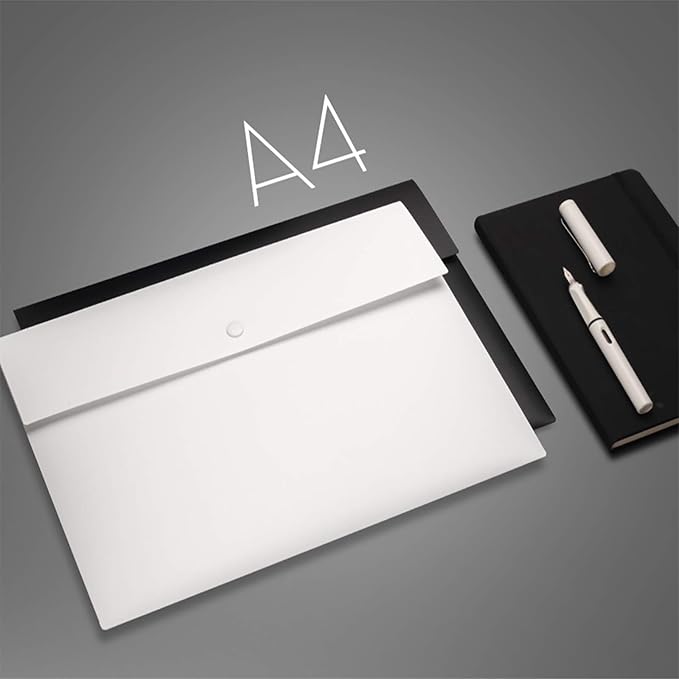 VANRA Poly File Folder Pockets File Jacket Plastic Envelope Flat Document - Image 3