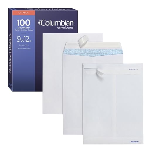 Columbian 9 x 12 Security Envelopes, 9 x 12 Inches, Release & Seal Self Seal by TOPSProducts