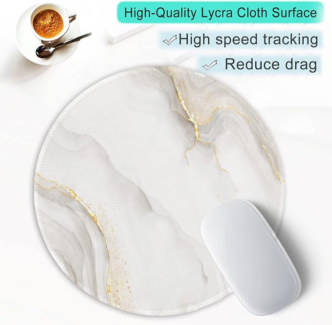 ITNRSIIET Round Mouse Pad with Stitched Edge Premium-Textured Waterproof - Image 6