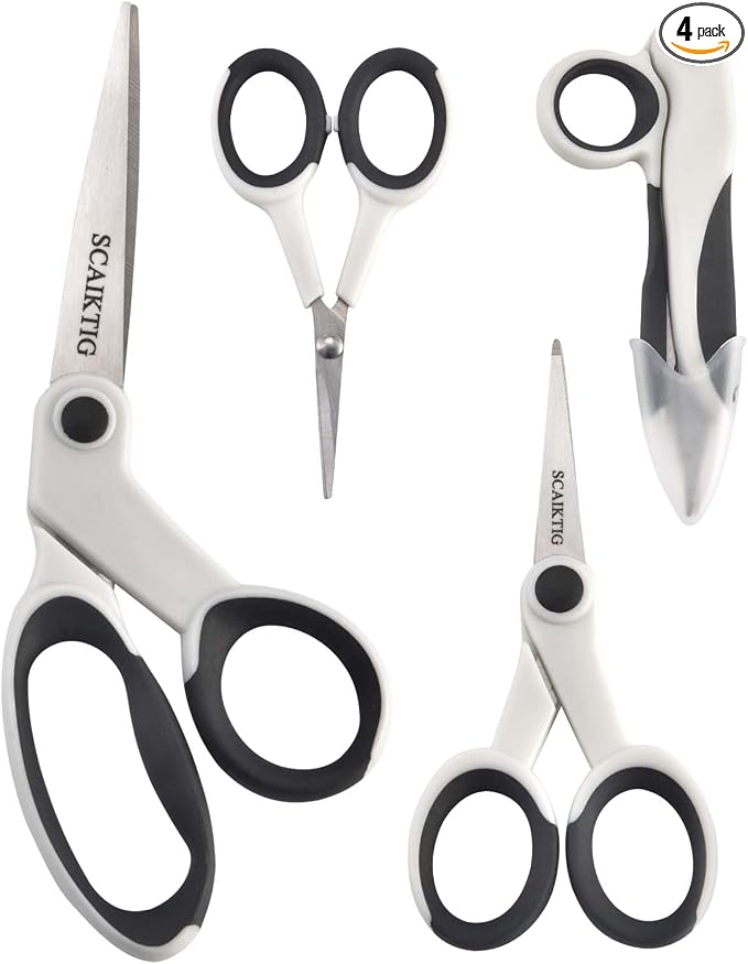SCAIKTIG Premium Sewing Scissors Bundle, Dressmaking, Arts&Craft Supplies by AILILE