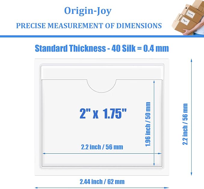 Origin-Joy 35 PCS Self Adhesive Index Card Pockets - Image 2
