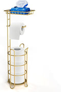 Gold Toilet Paper Holder Stand by TreeLen