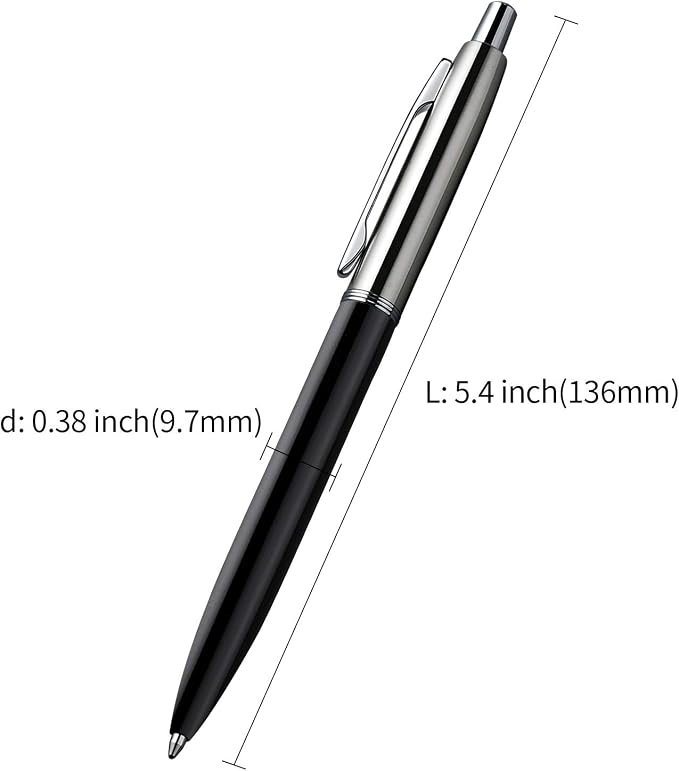 ChaoQ Ballpoint Pen, for Gift, 1.0mm Medium Point Black Ink, 6 Extras - Image 4