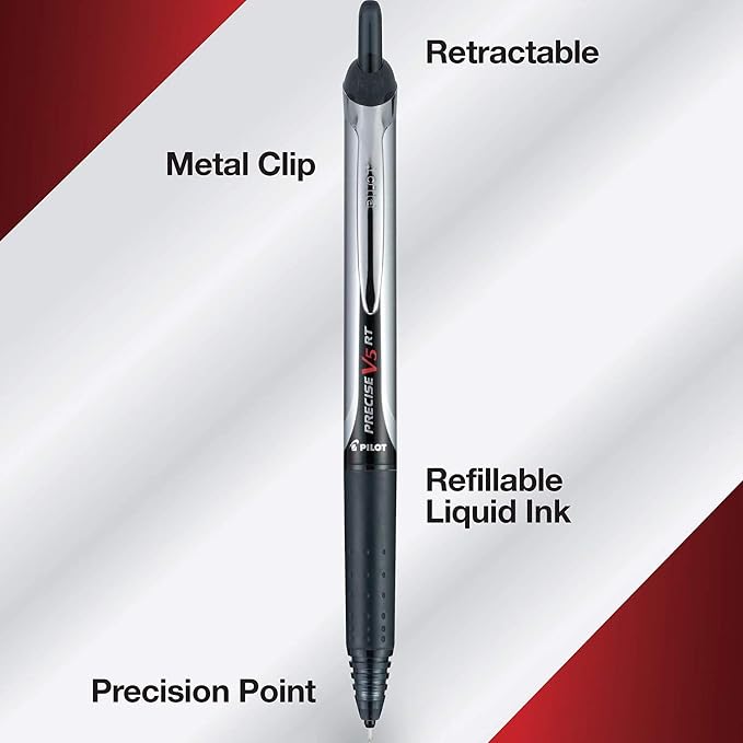 Pilot Precise V5 RT Refillable & Retractable Rollerball Pens, Extra Fine Point - Image 2