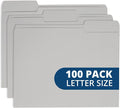 100 Blue Summit Supplies Gray File Folders Letter Size by BlueSummitSupplies