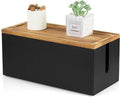 Bivvclaz Cable Management Box Medium, Wooden Cord Organizer Box by Bivvclaz
