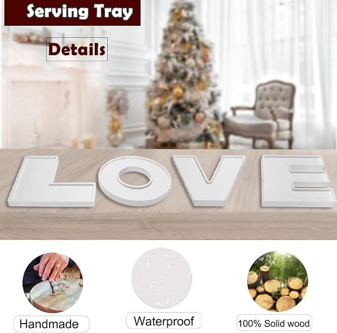 4PCS Larger Charcuterie Letter 12”Love fillable Trays, Letter Trays - Image 5