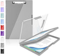 Sooez Clipboard with Storage, Heavy Duty Cleaview Clip Boards 8.5x11 with Dual by Sooez