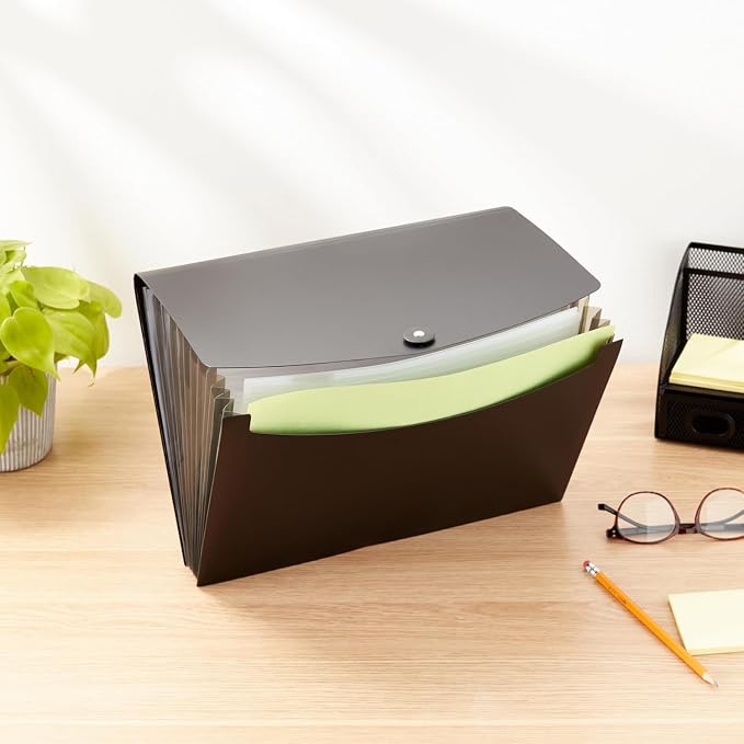 Amazon Basics Expanding Accordion File Organizer, Letter Size, 13 Compartments - Image 9