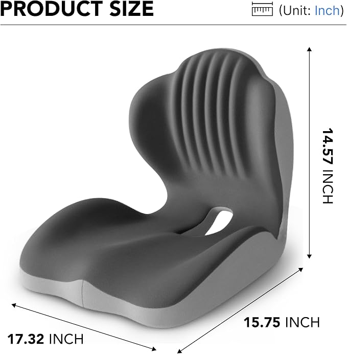 Ergonomic Waist Support and Seat Cushion, L-Shaped Memory Foam Pad, Hollow - Image 9