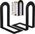 Chunful 2 Pcs Black Modern Metal Book Ends by Chunful