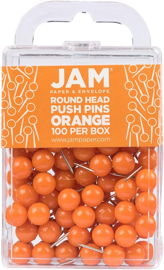 JAM PAPER Colorful Push Pins by JAMPaper