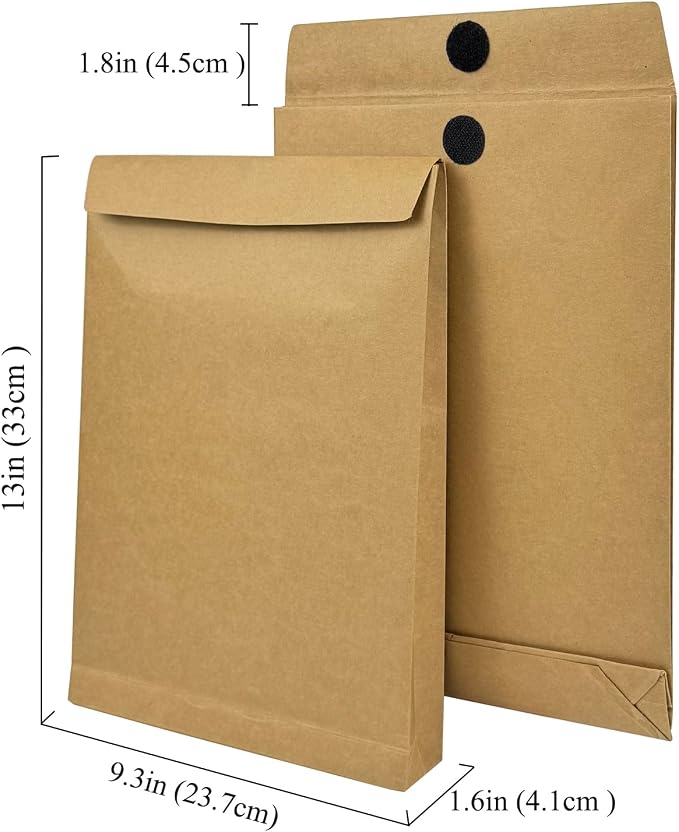 25 Pack Large Expandable Envelopes, 9.3x 13" Big Mailing Envelopes | - Image 6