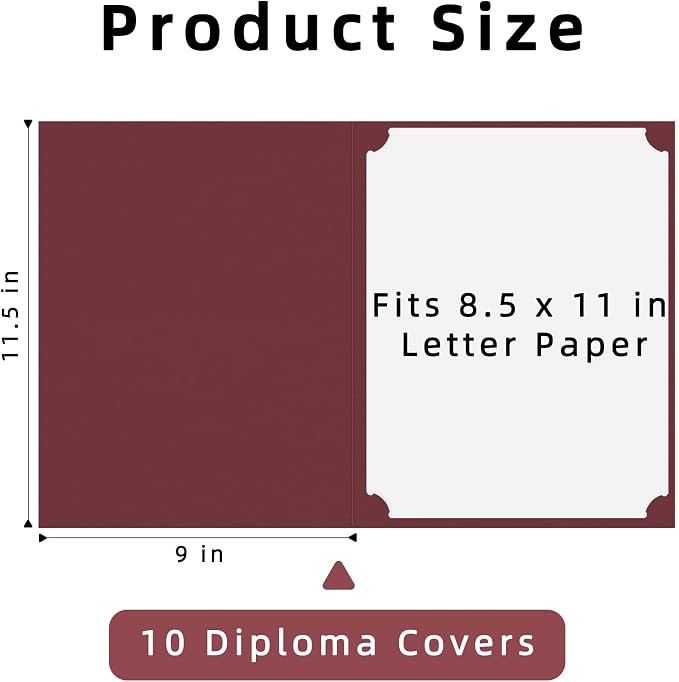 HAUTOCO 10 Packs Certificate Holders, Burgundy Diploma Holders, Document Award - Image 2
