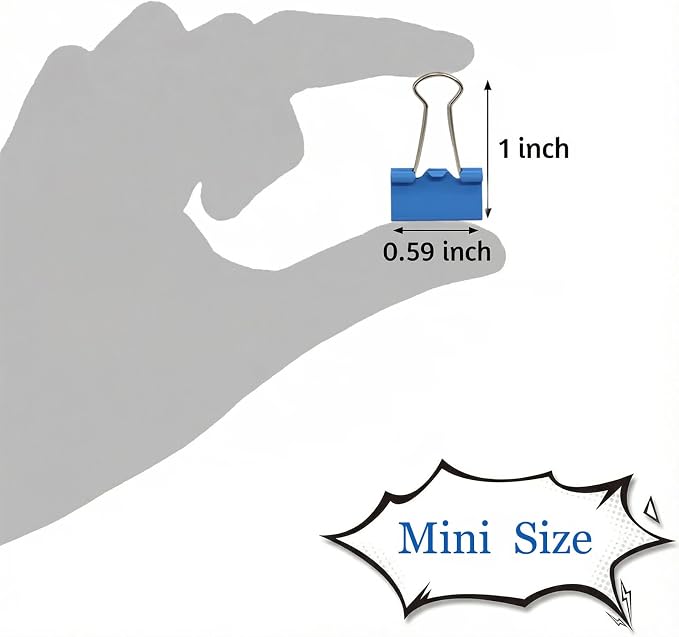 260Pcs Mini Binder Clips Assorted Colored, 0.59 in/15mm Small Binder Paper - Image 4