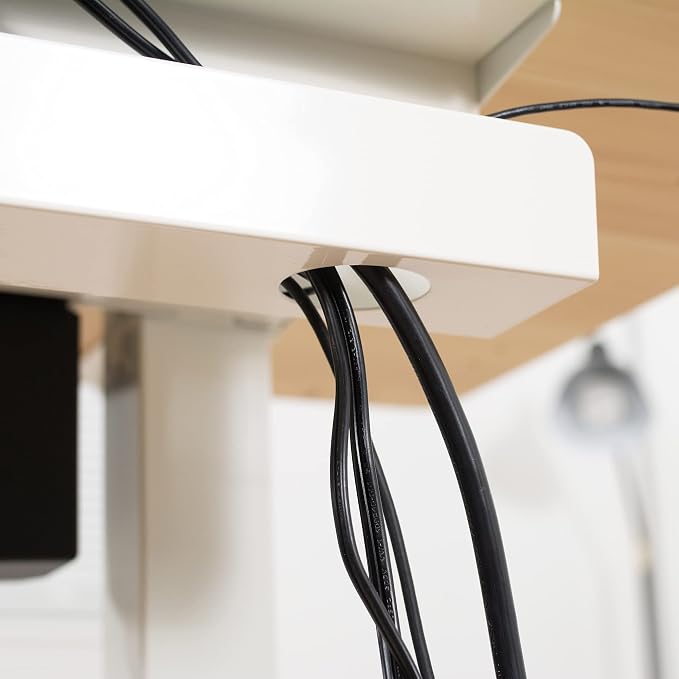 VIVO White 17 inch Under Desk Cable Management Tray, DESK-AC06-1CW | Low - Image 9