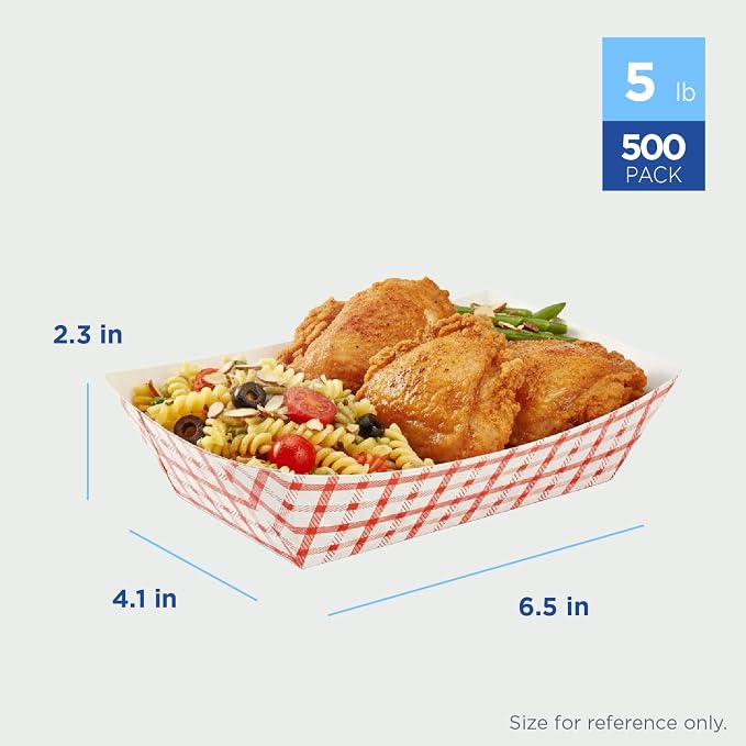 Karat Paper Food Trays Disposable Sturdy Food Boats, Leak Resistant | Ideal - Image 3