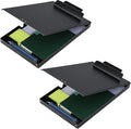 ZCZN Aluminum Clipboard with Storage, 2 Pack Recycled Metal Clipboard Box by ZCZN
