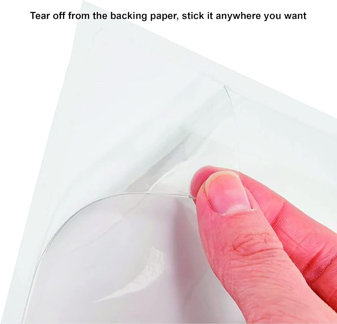 IMAGAME Clear Adhesive 5" x 7" Index Card Pockets - Image 4