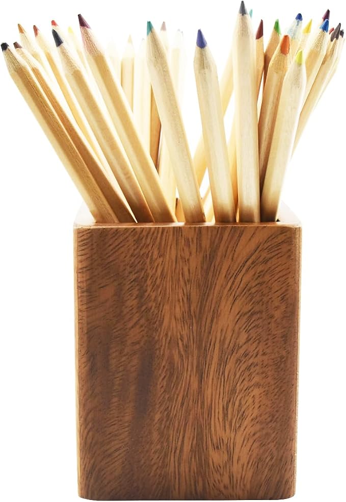 Walnut Wooden Pencil Holder Cup - Image 5