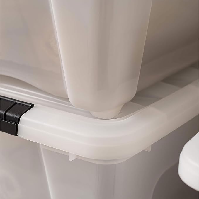 IRIS USA 8 Pack Stackable Storage Bin, 32 Quart Plastic Container Totes - Image 8