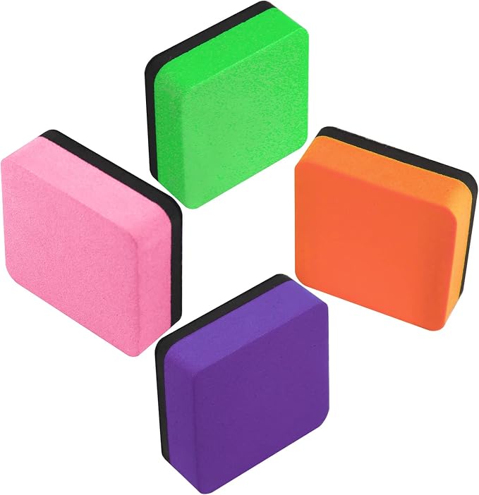 Dry Erase Eraser, CUTEFA 48 Pack Magnetic Whiteboard Dry Erasers, Mini - Image 3