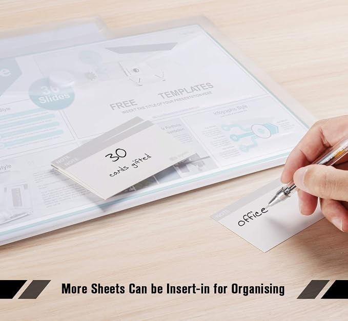 ABSOFINE 25 Pack Transparent Plastic Envelope Folders, A4 Letter Size, 100% - Image 3