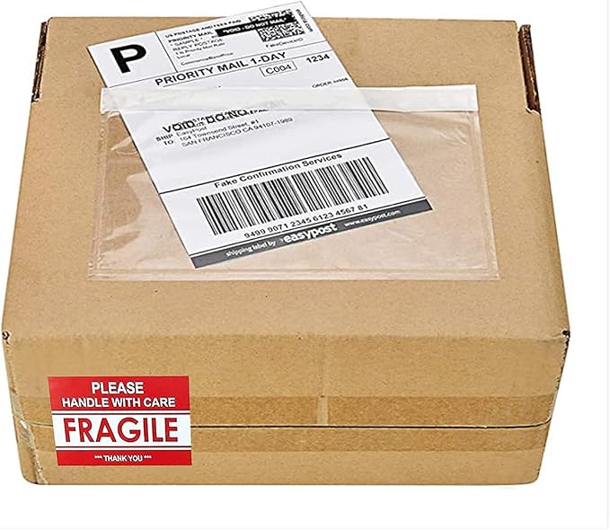 LabelMore Packing Slip Envelope Pouches 6" x 9" Shipping Label Sleeves Clear - Image 7