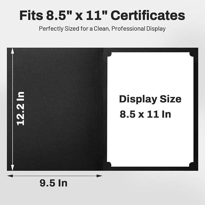 SUNEE Certificate Holders, Diploma Covers Gold Foil Border, - Image 5