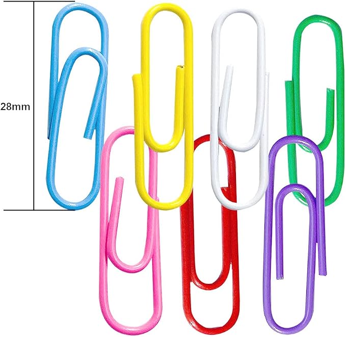 200 Colorful Paper Clips, 28mm - Image 2