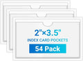 MaxGear 2" x 3.5" Index Card Holder, 54 Pack Label Holders by MaxGear