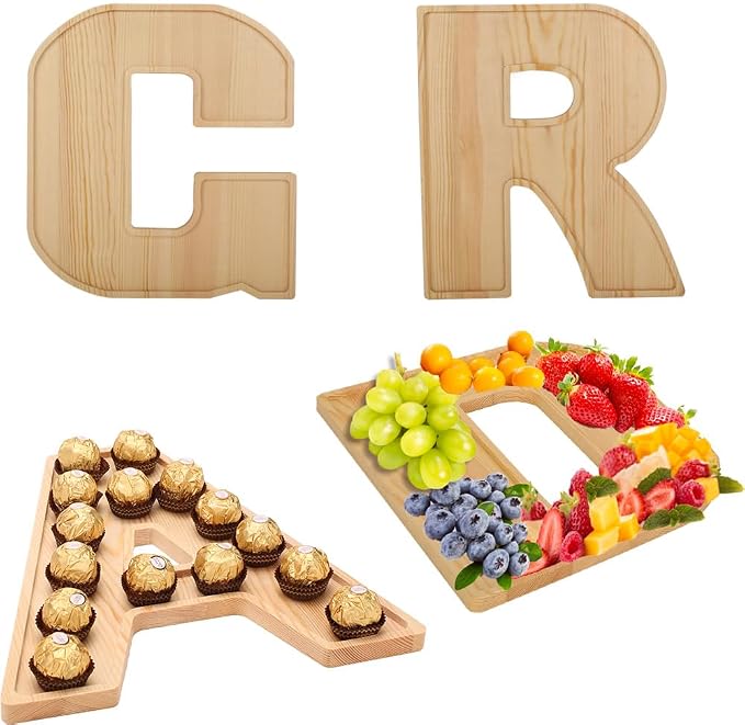 MRPAPA Grad Wooden Charcuterie Boards 4PCS Letter 12Inch Grad Serving Tray 2025 by MRPAPAMakeLifemoreEasy