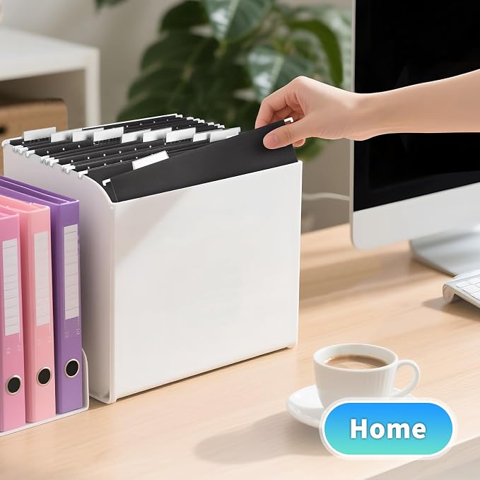 25-Pack Black Hanging File Folders, Letter Size, Includes 35 Transparent Label - Image 7