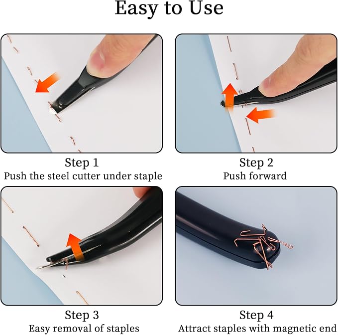 3 Pack Staple Remover Tools, 3 Color Stapler Remover and Staple Puller Set - Image 5