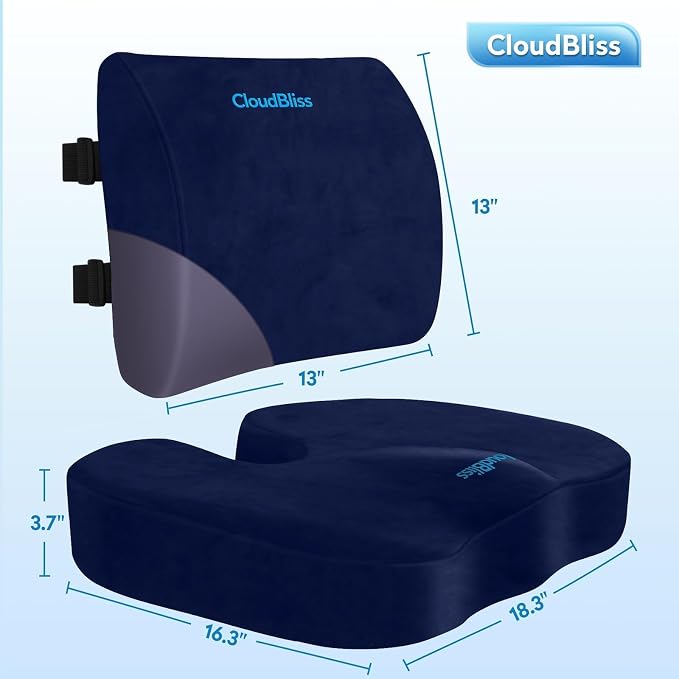 CloudBliss Lumbar Support Pillow & Seat Cushion Set - Image 3