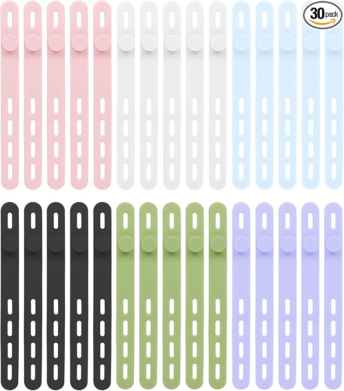 Donruby 30Pcs Silicone Cable Ties by Donruby